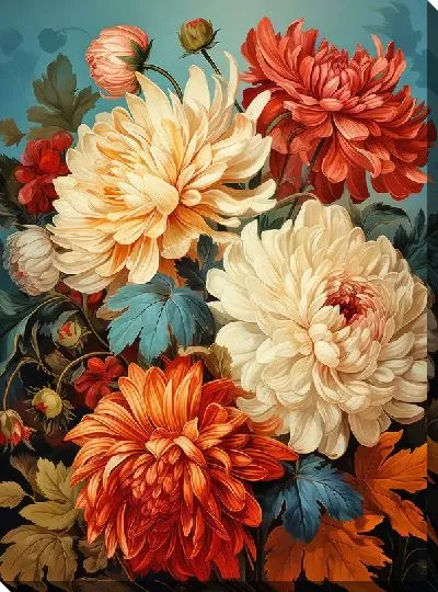 Постер Хризантемы винтаж №103