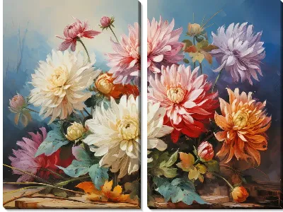 Модульная картина Хризантемы №110