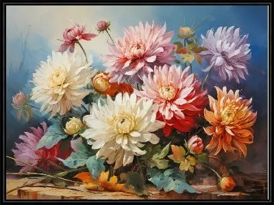 Картина Хризантемы №110