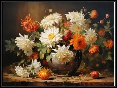 Картина Хризантемы №113
