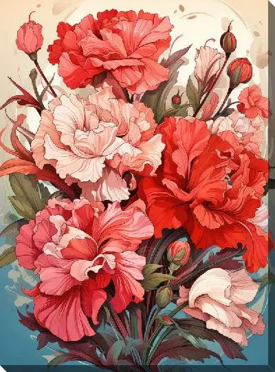 Постер Винтажные гвоздики