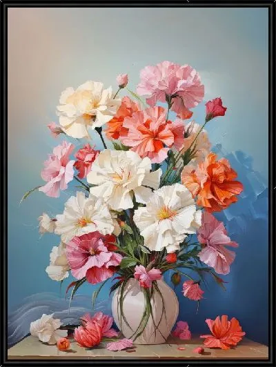 Картина Гвоздики в вазе