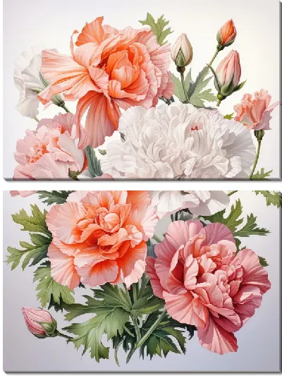 Модульная картина Гвоздики №33