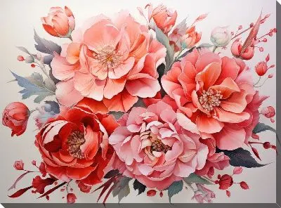 Картина маслом Гвоздики №49