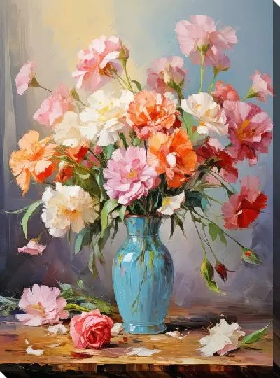 Постер Натюрморт с гвоздиками №1