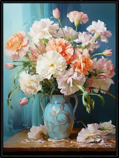 Картина Натюрморт с гвоздиками №2