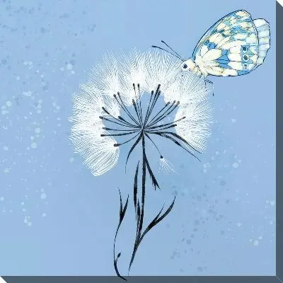 Одуванчик и бабочка