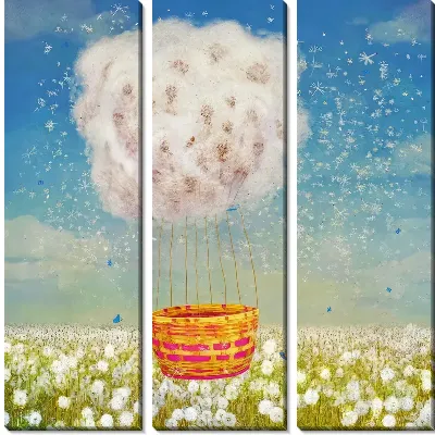 Воздушный шар из одуванчика