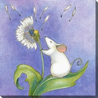 Картина маслом Мышка и одуванчик
