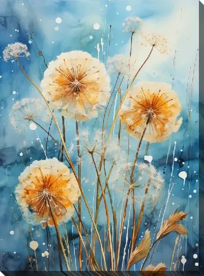 Картина маслом Одуванчики №63
