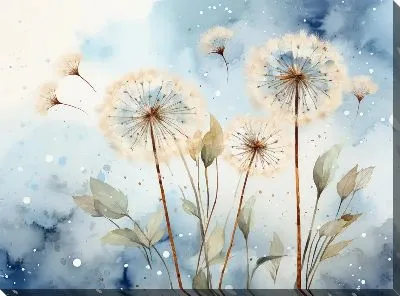 Картина маслом Одуванчики №72