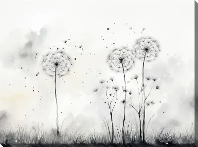 Картина маслом Одуванчики №83