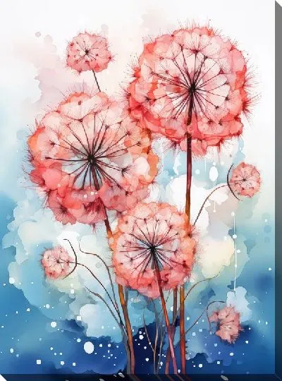 Картина маслом Одуванчики №84