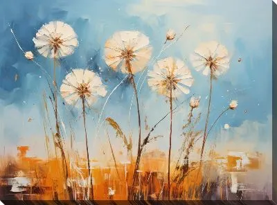 Картина маслом Одуванчики №85