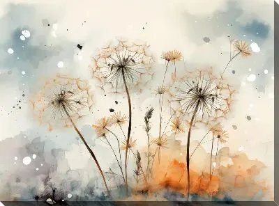 Картина маслом Одуванчики №93