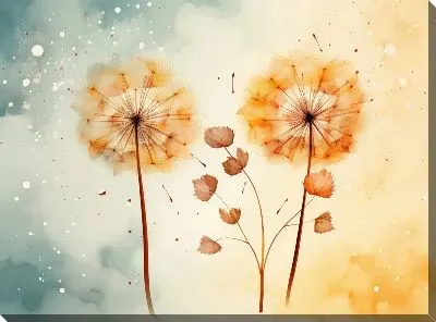 Картина маслом Одуванчики №94