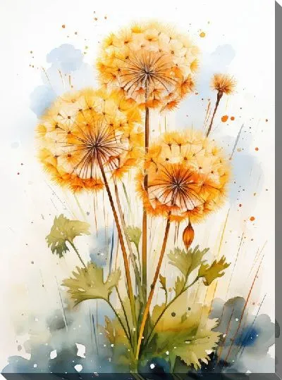Картина маслом Одуванчики №95