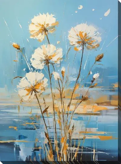 Картина маслом Одуванчики №96