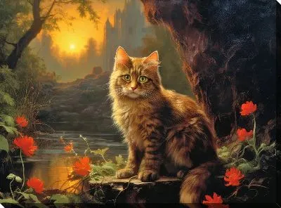 Картина маслом Рыжик на природе