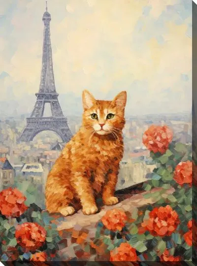 Постер Рыжий кот в Париже