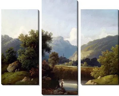 Модульная картина Пейзаж с рекой (Landscape with River) №6