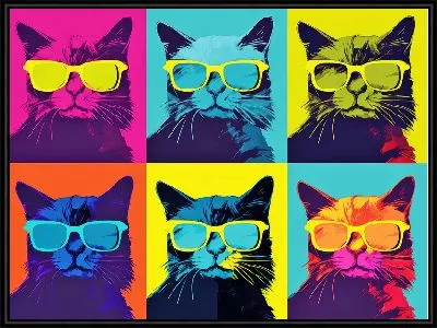 Картина 6 котов в очках