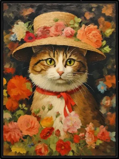 Картина Кошка в шляпе
