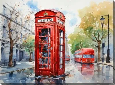 Постер Телефонная будка в Лондоне №21