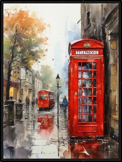 Картина Телефонная будка в Лондоне №4