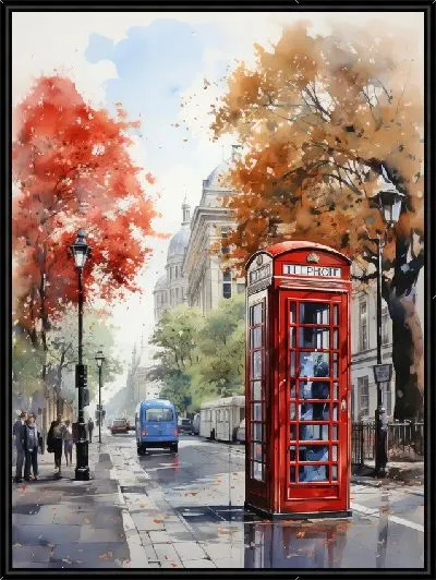 Картина Телефонная будка в Лондоне №5