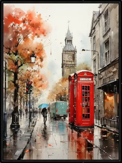 Картина Телефонная будка в Лондоне №6