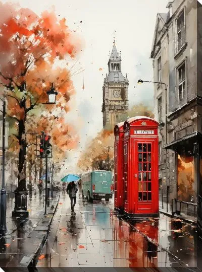 Постер Телефонная будка в Лондоне №6