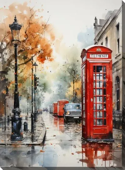 Постер Телефонная будка в Лондоне №13
