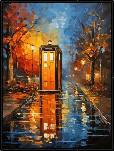 Картина Телефон дисковый в стиле мастихин №3