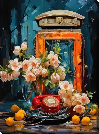 Картина маслом Телефонная будка №21