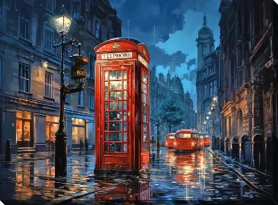 Картина маслом Телефонная будка №29