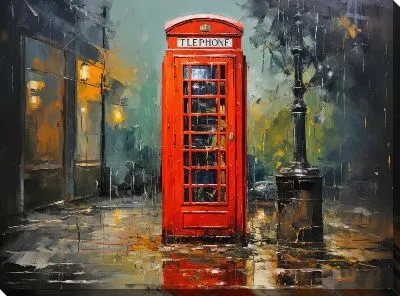 Картина маслом Телефонная будка №31