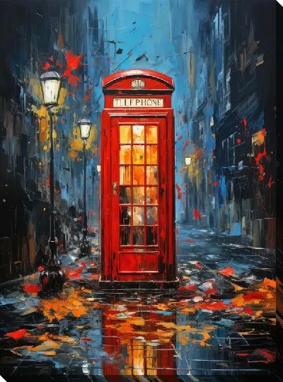 Картина маслом Телефонная будка №33