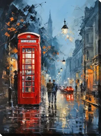 Картина маслом Телефонная будка №39