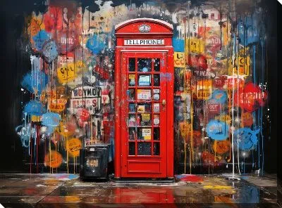 Картина маслом Телефонная будка №49