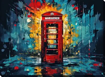 Картина маслом Телефонная будка №51