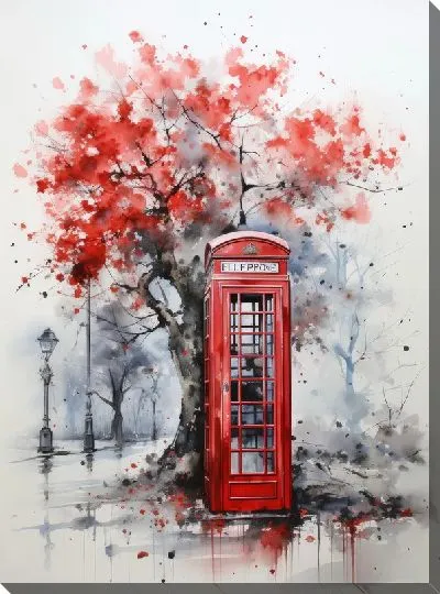 Картина маслом Телефонная будка №57