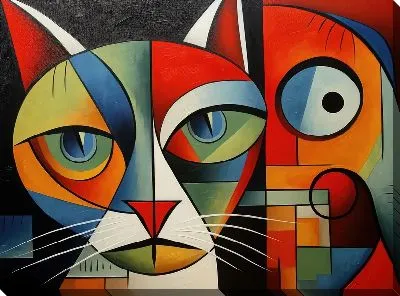 Картина маслом Арт кошка