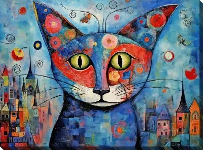 Картина маслом Арт кошка №3