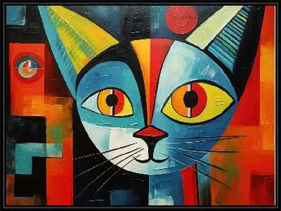 Кошка в стиле кубизм №4
