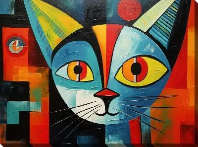 Кошка в стиле кубизм №4