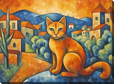 Картина маслом Арт кошка №22