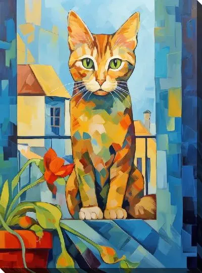 Картина маслом Арт кошка №23