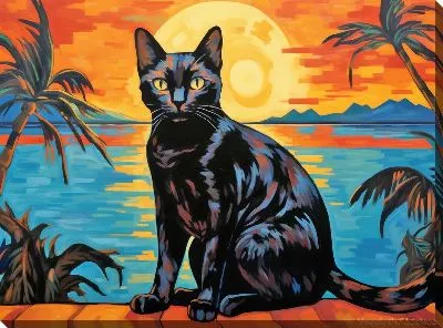 Картина маслом Арт кошка №26