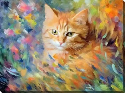 Картина маслом Арт кошка №28